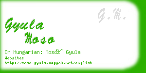 gyula moso business card